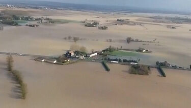 Imagens aéreas mostram extensão das inundações no sudoeste de França