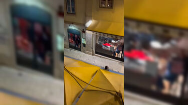 O momento em que suspeito foge a correr após atropelar cinco pessoas no Chiado