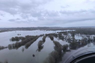 Força Aérea realizou um sobrevoo de reconhecimento da zona envolvente ao Rio Vouga, entre a Ria de Aveiro e a barragem de Ermida