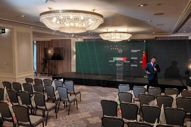 André Ventura acompanha a noite eleitoral no Hotel Marriott