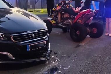 Despiste de moto-quatro causa um ferido em Bragança