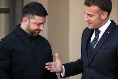 Macron e Zelensky 