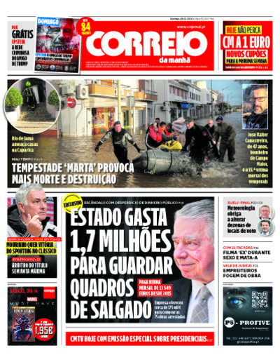 Capa de domingo, 08 de fevereiro de 2026