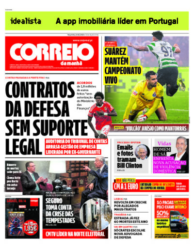 Capa de terça-feira, 10 de fevereiro de 2026