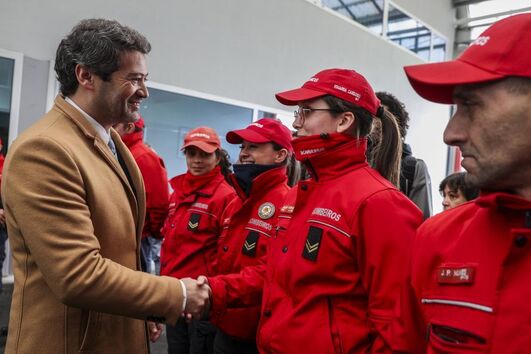 Visita do presidente do Chega aos Bombeiros Voluntários de Braga