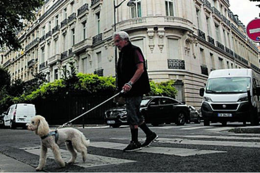 Um homem passeia o seu cão em frente ao antigo apartamento do pedófilo em Paris 