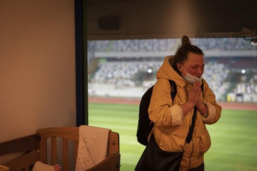 Refugiada ucraniana acolhida no Estádio de Leiria