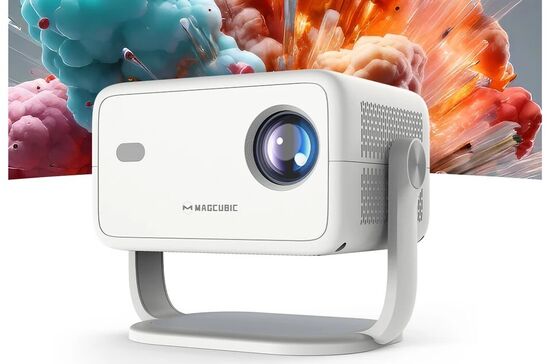 Projetor Magcubic para sessões de cinema em casa com apps e ligação a dispositivos