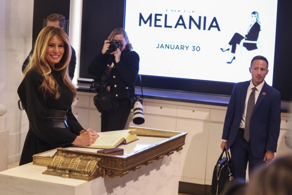 Melania Trump num evento sobre o filme 