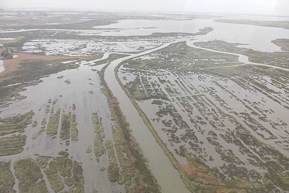 Força Aérea realizou esta quarta-feira um sobrevoo de reconhecimento da zona envolvente ao Rio Vouga, entre a Ria de Aveiro e a barragem de Ermida