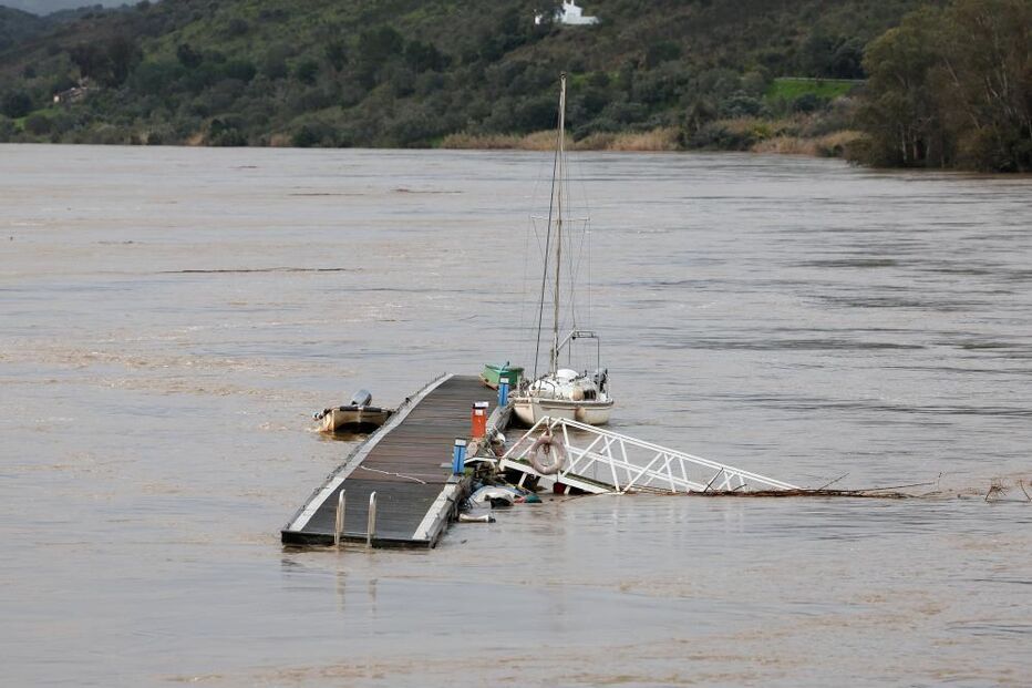Várias áreas continuam inundadas em Alcoutim junto ao rio Guadiana