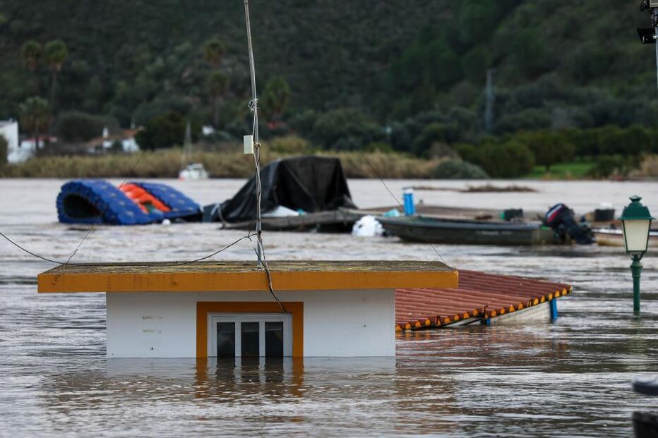 Várias áreas continuam inundadas em Alcoutim junto ao rio Guadiana