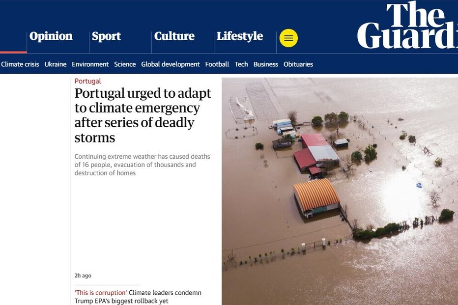Portugal confronta emergência climática após tempestades mortais, com 16 mortos e milhares de desalojados