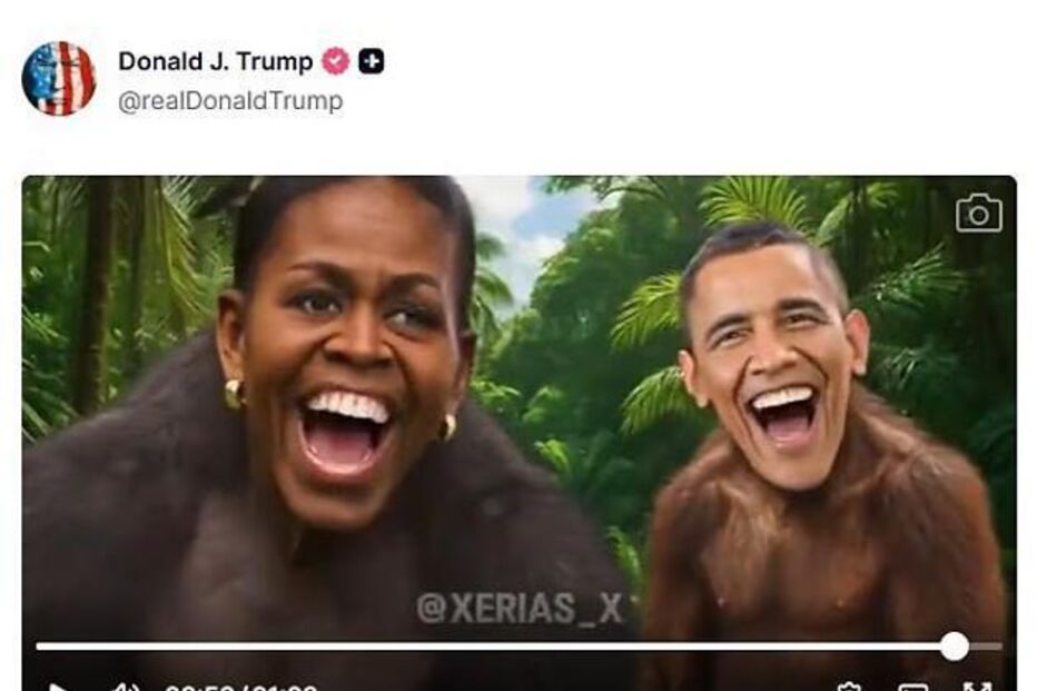 A publicação de Donald Trump