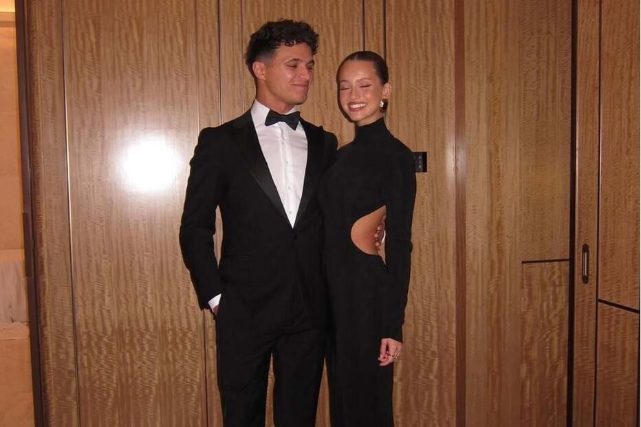 Margarida Corceiro e Lando Norris 