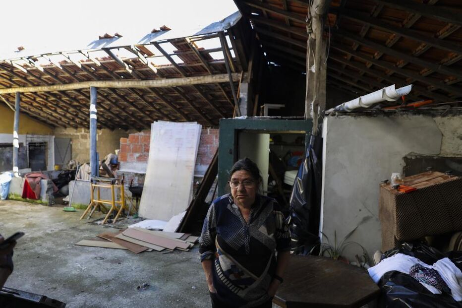 Madalena é uma das muitas pessoas afetadas pelo mau tempo em Leiria