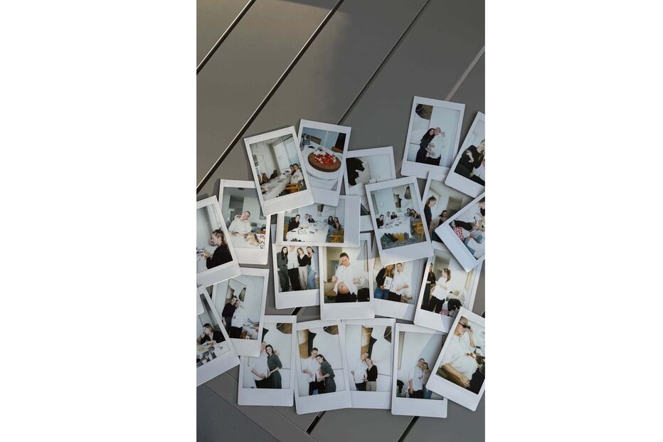 Polaroids capturam momentos do baby shower surpresa de Hjulmand com Inês Aguiar e Nathalie Mengesha