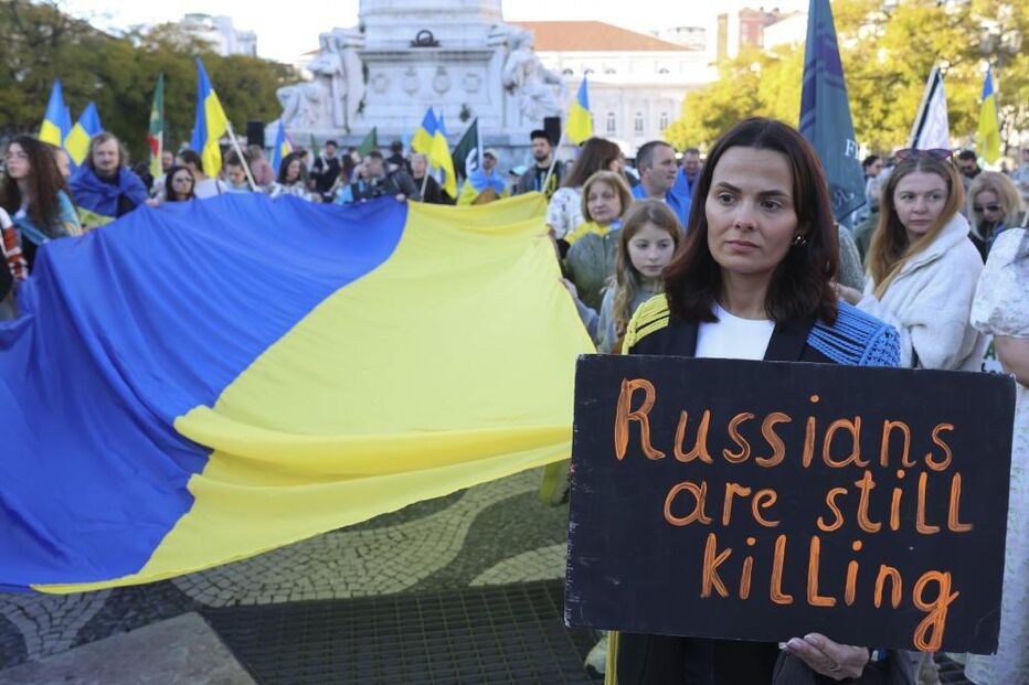 Ucranianos marcham em Lisboa