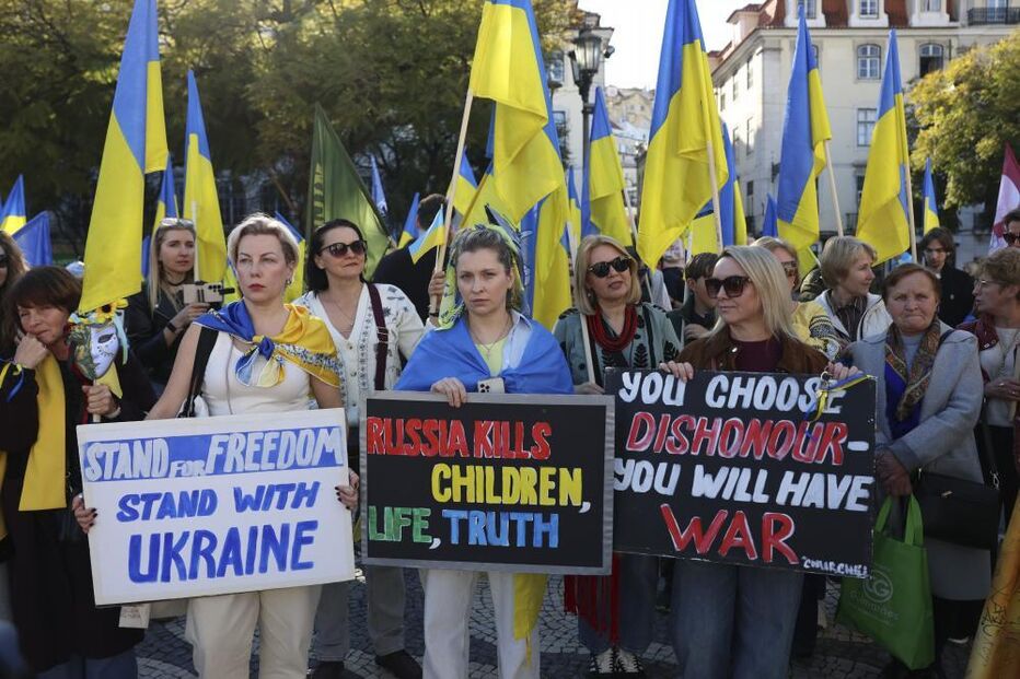 Ucranianos marcham em Lisboa