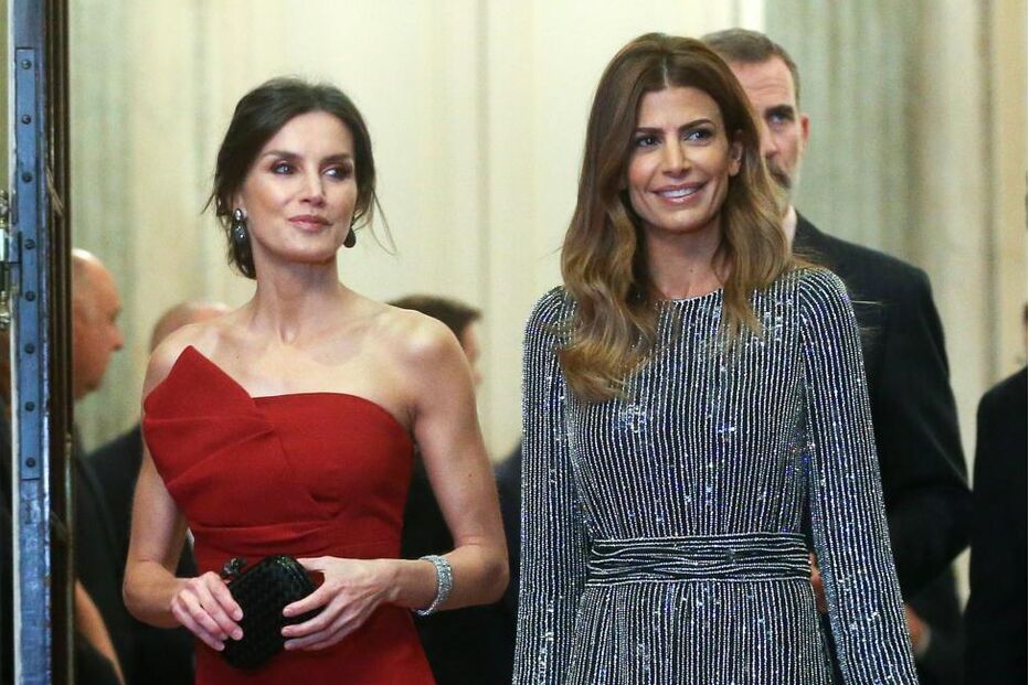 Juliana Awada e Rainha Letizia durante visita de Estado em 2019