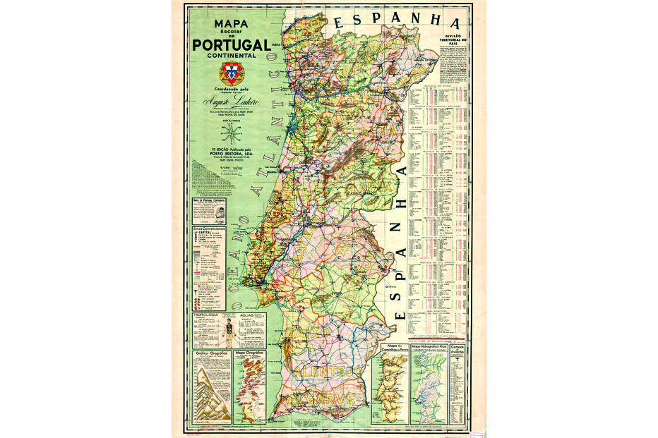 Mapa de Portugal nas escolas portuguesas durante o Estado Novo