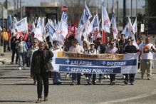 Ação de luta dos trabalhadores da Administração Pública, convocada pela Frente Comum