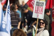 Ação de luta dos trabalhadores da Administração Pública, convocada pela Frente Comum