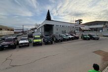 Concentração de veículos todo-o-terreno em frente ao quartel dos Bombeiros Voluntários