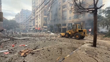 Operações de limpeza em Beirute após ataques israelitas