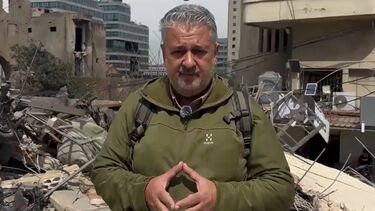 Enviado especial do CM a Beirute mostra o que resta de um prédio após um ataque aéreo israelita