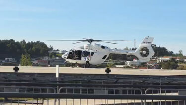 A chegada do ferido ao Hospital de Braga