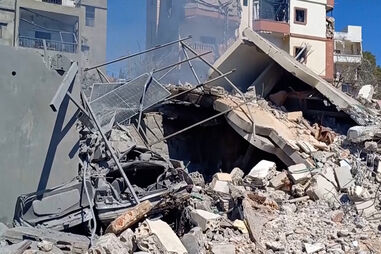 Destruição no Líbano 