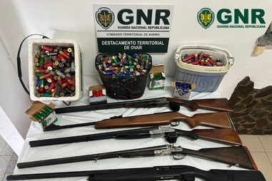 Armas apreendidas pela GNR