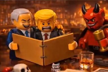 Televisão iraniana lança animação ao estilo Lego: Trump acusado de atacar Irão para desviar atenção do caso Epstein