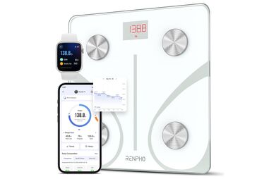 Balança inteligente da Renpho regista peso, IMC e gordura corporal