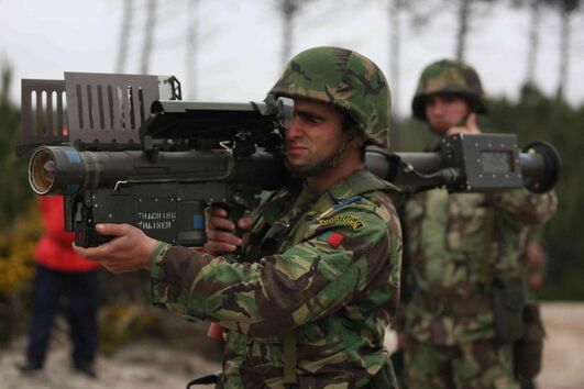 Exercício de artilharia antiaérea com misseis Chaparral e stinger no Pinhal de Leiria