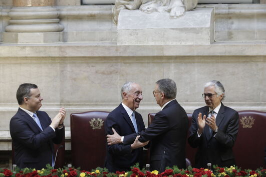 Marcelo Rebelo de Sousa e António José Seguro na Assembleia da República