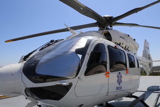 Vítima transportada de helicóptero para o hospital de Viseu