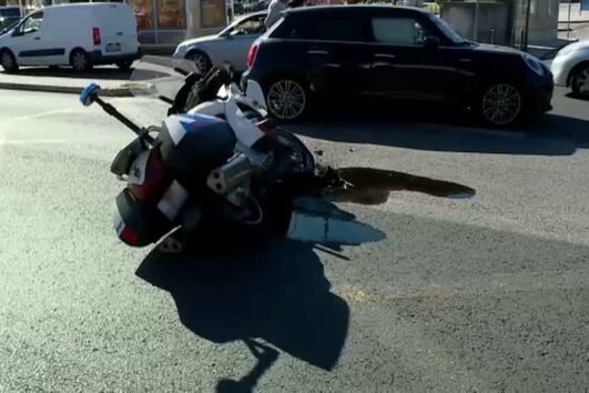 Agente da PSP abalroado por carro junto ao Hospital de Santa Maria