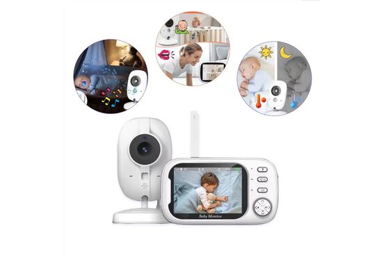 Câmara e monitor sem fios para segurança e descanso do bebé