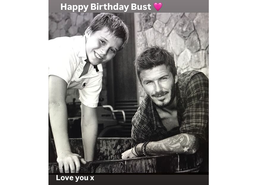 Victoria, David e Brooklyn Beckham
