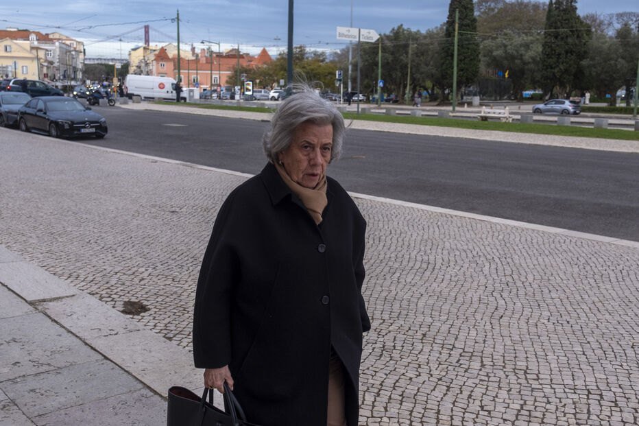 Marcelo Rebelo de Sousa e Luís Montenegro no velório de António Lobo Antunes, em Lisboa