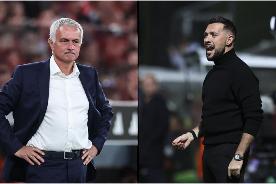 José Mourinho e Francesco Farioli