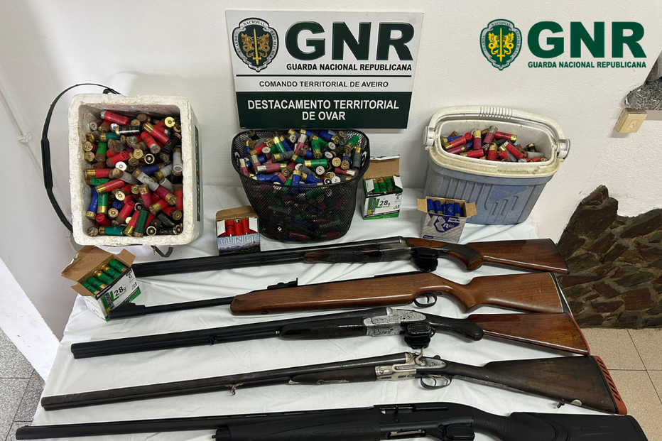 Armas apreendidas pela GNR