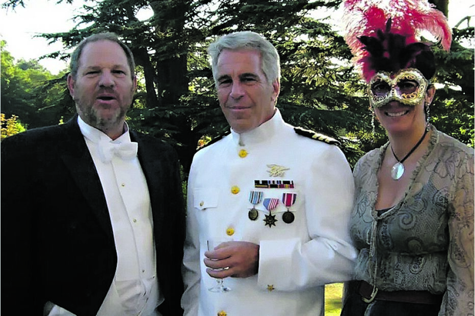 Jeffrey Epstein e Harvey Weinstein, antes da queda de Weinstein