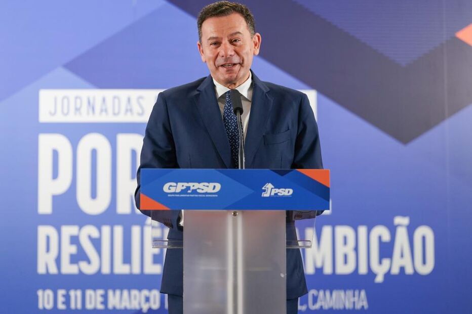 Luís Montenegro nas jornadas parlamentares do PSD