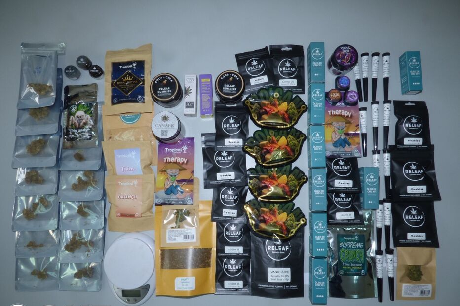 A GNR apreende produtos de cannabis e óleo CBD