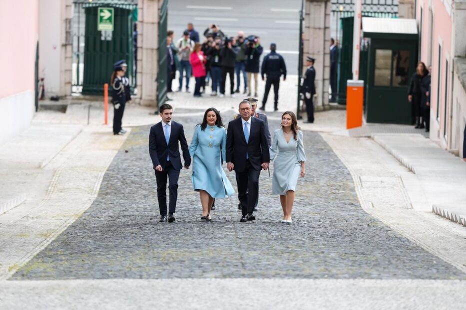 Margarida Maldonado Freitas com Seguro na tomada de posse como Presidente da República