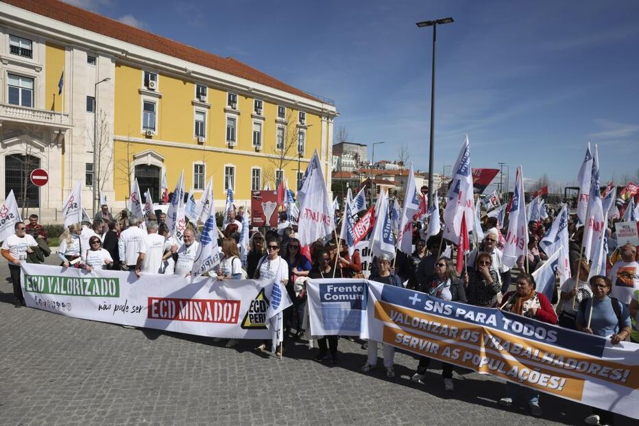 Ação de luta dos trabalhadores da Administração Pública, convocada pela Frente Comum