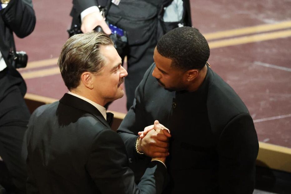Leonardo DiCaprio e Michael B. Jordan nos Óscares